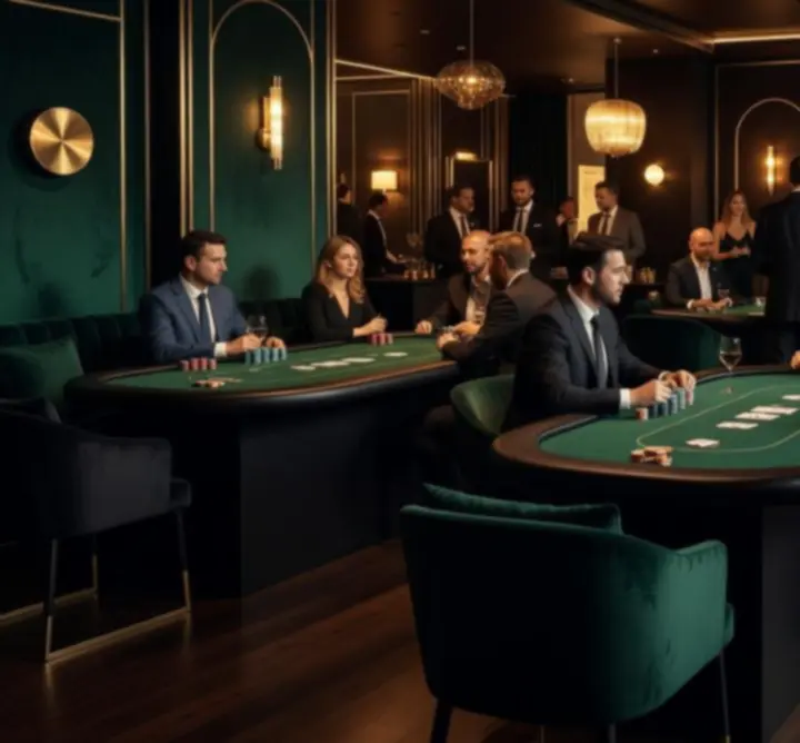 Elegancki wieczór pokerowy zorganizowany przez Widow Nia Circle