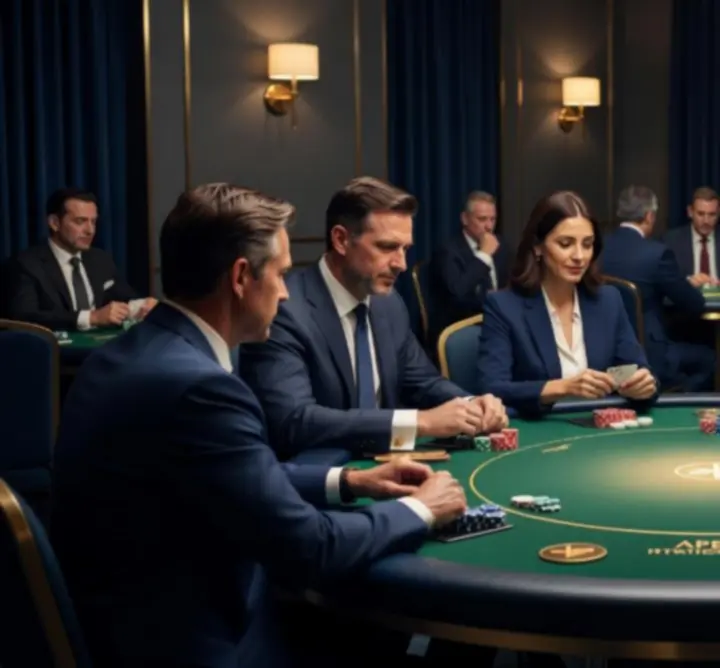 Tematyczny firmowy turniej pokerowy w eleganckiej przestrzeni Widow Nia Circle